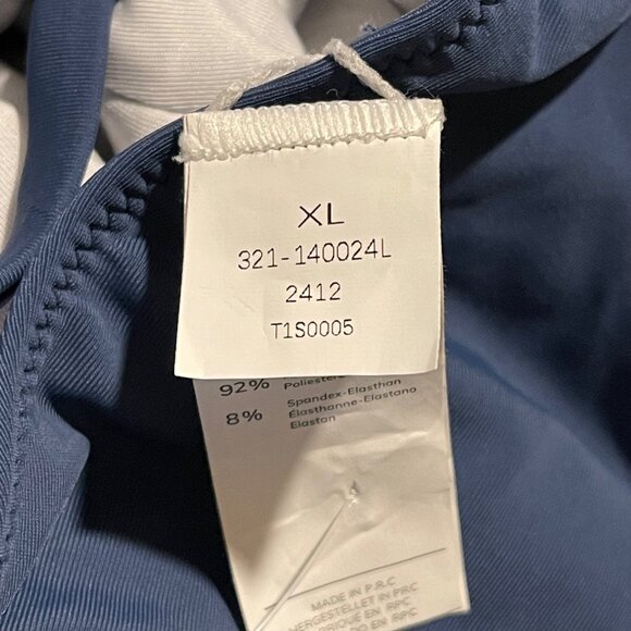 Cupshe Women’s One Piece Swimsuit XL Blue Ruffle V Neck Lace Up Back Tummy Contr - Picture 4 of 7